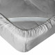 21” Extra Deep Pocket Ultra Soft Fitted Sheet with Corner Straps, Queen - Silver