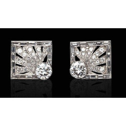 925 Sterling Silver CZ Cufflink Handmade Cocktail Statement Party High Jewelry