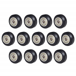 SIMAX3D 13/24Pcs Polycarbonate Pulley Wheel Plastic Pulley Linear Bearing for Creality CR10 Ender 3 3D Printer Part - Black 24pcs
