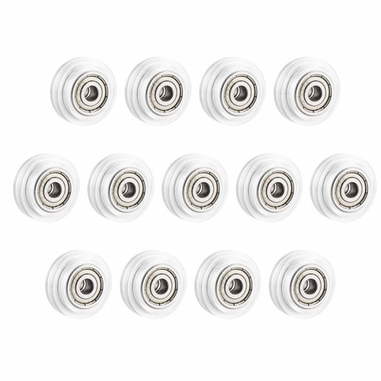 SIMAX3D 13/24Pcs Polycarbonate Pulley Wheel Plastic Pulley Linear Bearing for Creality CR10 Ender 3 3D Printer Part - Black 24pcs