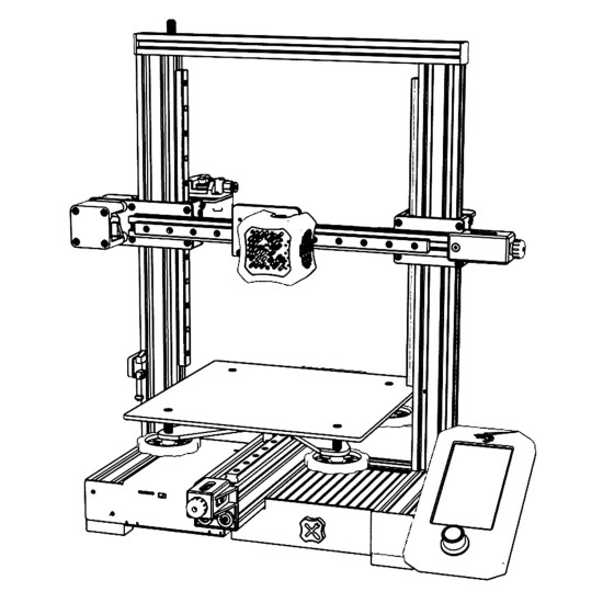 Ender 3 V2/Pro 3D Printer Upgrade Kit Black Knight kit and Belt Screws for Genuine Hiwin Linear Rail Improvement - Ender 3 Without Linear Rail