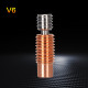 Ender3 CR10 V6 Bi-Metal Insulated Titanium Alloy Copper Throat for E3D V6 CR10 ENDER 5/3 CR-10S 1.75/4.1MM Hotend 3D Printer - V6 Smooth