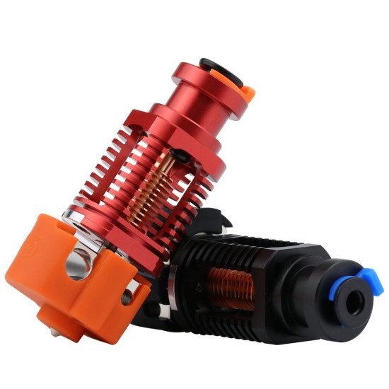 Red Lizard K1 V6 Hotend Assembled Hotend Plated Copper Nozzle for Ende3 V2 Extruder Voron Prusa I3 MK3 Extruder 3D Printer Parts - Aluminum-red