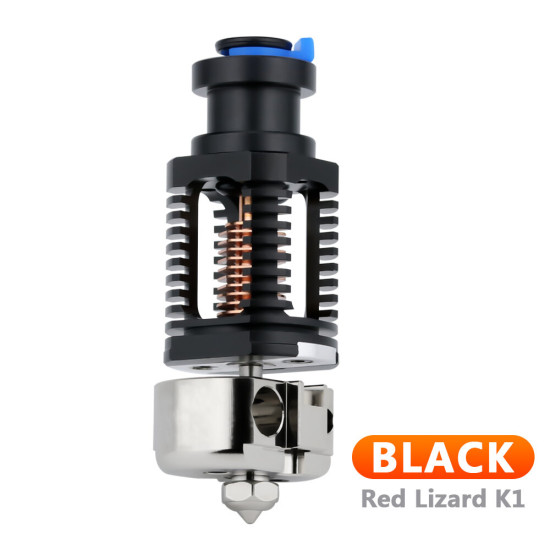 Red Lizard K1 V6 Hotend Assembled Hotend Plated Copper Nozzle for Ende3 V2 Extruder Voron Prusa I3 MK3 Extruder 3D Printer Parts - Aluminum-red