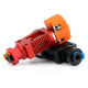 Red Lizard V5 Pro V6 Hot End Assembly Bimetal Thermal Insulation Copper Plating Hot End for CR-10 CR10S Ender-3 V2 Ender-3 3D Printer Parts - Aluminum-red