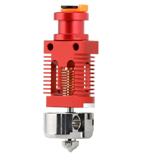 Red Lizard V5 Pro V6 Hot End Assembly Bimetal Thermal Insulation Copper Plating Hot End for CR-10 CR10S Ender-3 V2 Ender-3 3D Printer Parts - Aluminum-red