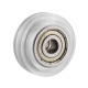 SIMAX3D Black/White Plastic CNC Openbuilds Wheel with Bearing Idler Pulley Gear Perlin Wheel for 3D Printer - White