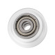 SIMAX3D Black/White Plastic CNC Openbuilds Wheel with Bearing Idler Pulley Gear Perlin Wheel for 3D Printer - White