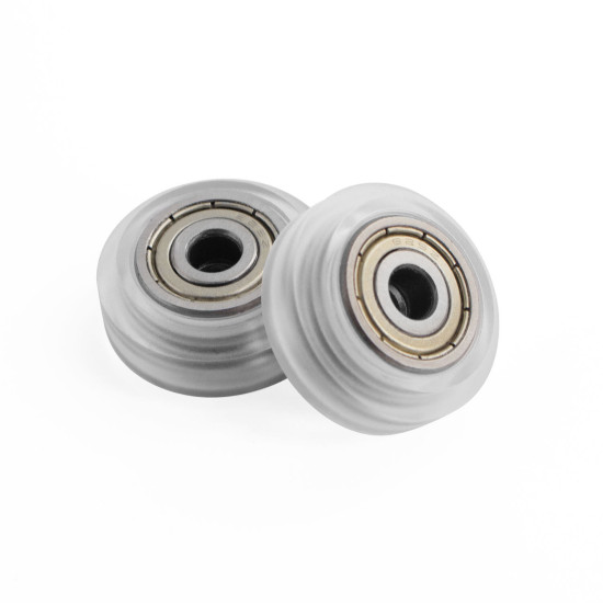 SIMAX3D Black/White Plastic CNC Openbuilds Wheel with Bearing Idler Pulley Gear Perlin Wheel for 3D Printer - White