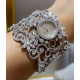 CZ Women Wrist Watch Handmade Statement Designer Jewelry 925 Sterliing Silver