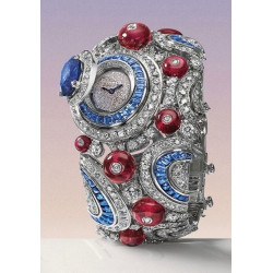 Multi Gemstone Women's Wrist Watch Handmade Luxe Jewelry 925 Sterling Silver New