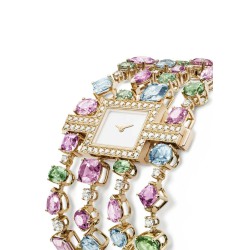 Women Wrist Watch Pear Shape Oval Jewelry 925 Sterling Silver Cubic Zirconia