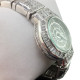 925 Sterling Silver Wristwatch Cubic Zirconia White Studded Baguette Jewelry