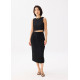 Dez Pleated Boat Neck Crop Top