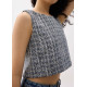 Kaori Tweed Crop Shell Top