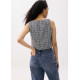 Kaori Tweed Crop Shell Top