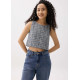 Kaori Tweed Crop Shell Top