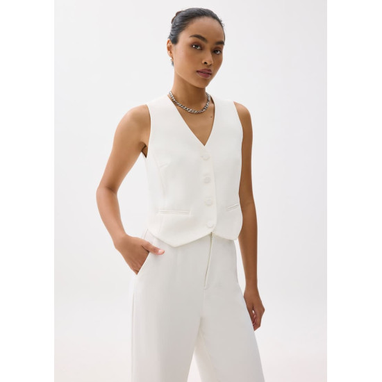 Yuna Relaxed V-neck Vest