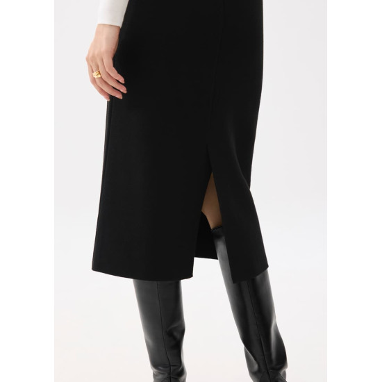 Esha Elastic Knit Column Midi Skirt