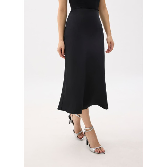 Arii Elastic Satin Bias Cut Midaxi Skirt