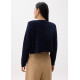 Kiara Shoulder Padded Crop Knit Cardigan