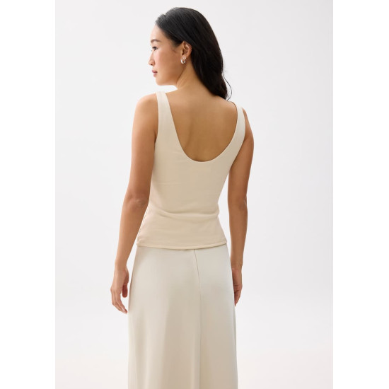 Ribbed Jersey Fitted Camisole Top