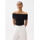 Fitted Off Shoulder Knit Top