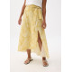 High Waist A-line Wrap Skirt in Kekana