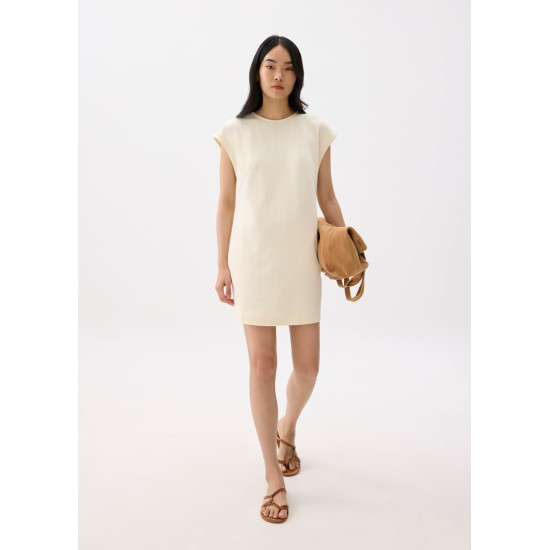 Jersey Round Neck Shift Mini Dress