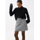 Kaori Elastic Tweed Mini Skirt