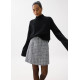 Kaori Elastic Tweed Mini Skirt