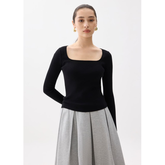 Mikaela Knit Square Neck Top