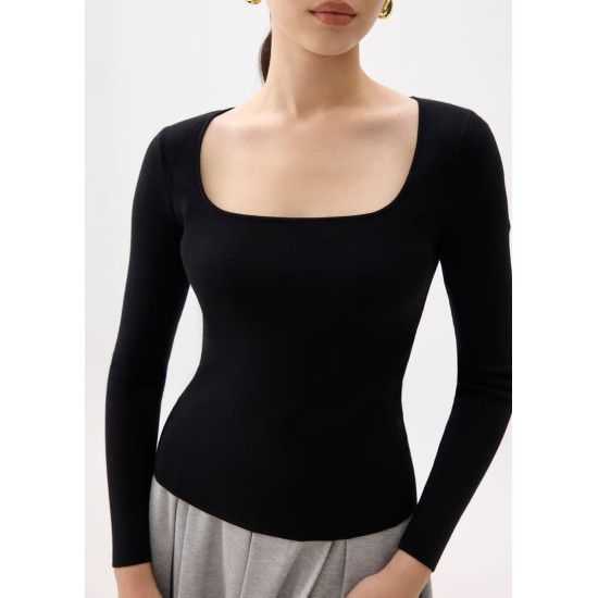 Mikaela Knit Square Neck Top