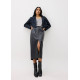 High Waist Vegan Leather Pencil Skirt