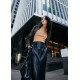 High Waist Vegan Leather Pencil Skirt