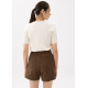 Cotton High Waist A-line Shorts