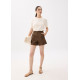 Cotton High Waist A-line Shorts