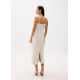 Straight Neck Slip Midi Dress