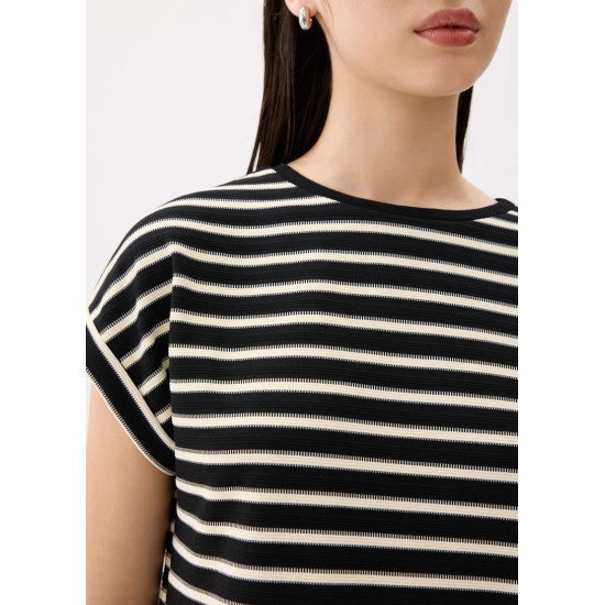 Striped Jersey Shift Mini Dress