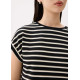 Striped Jersey Shift Mini Dress