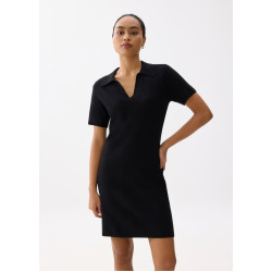 Collared Knit Shift Mini Dress