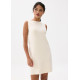 Knit Boat Neck Shift Mini Dress