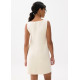 Knit Boat Neck Shift Mini Dress