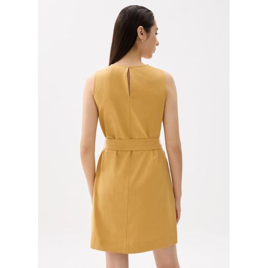 Round Neck Shift Mini Dress