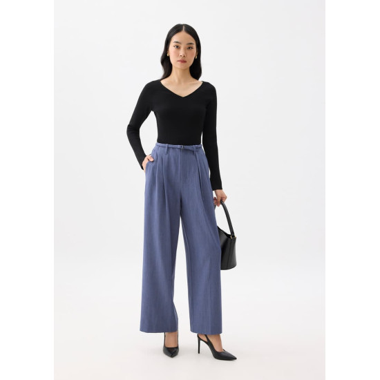 Leggy™ Mayumi Elastic Pleated Wide Leg Pants