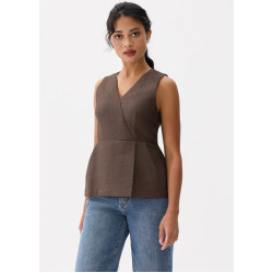 V-neck Peplum Wrap Top