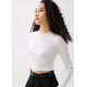 Mason Crop Crew Neck Long Sleeve Top