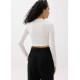 Mason Crop Crew Neck Long Sleeve Top