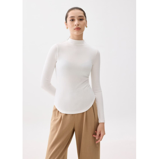 Minh Mock Neck Long Sleeve Top