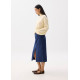 Striped Denim Column Midaxi Skirt